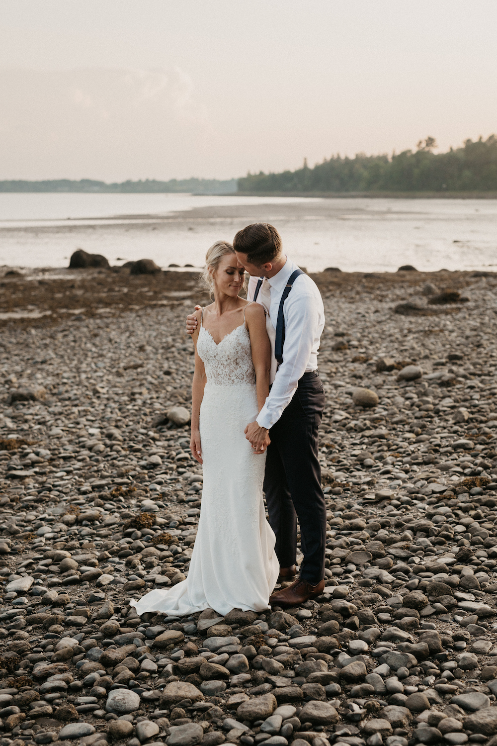 Beach Wedding at French's Point Maine