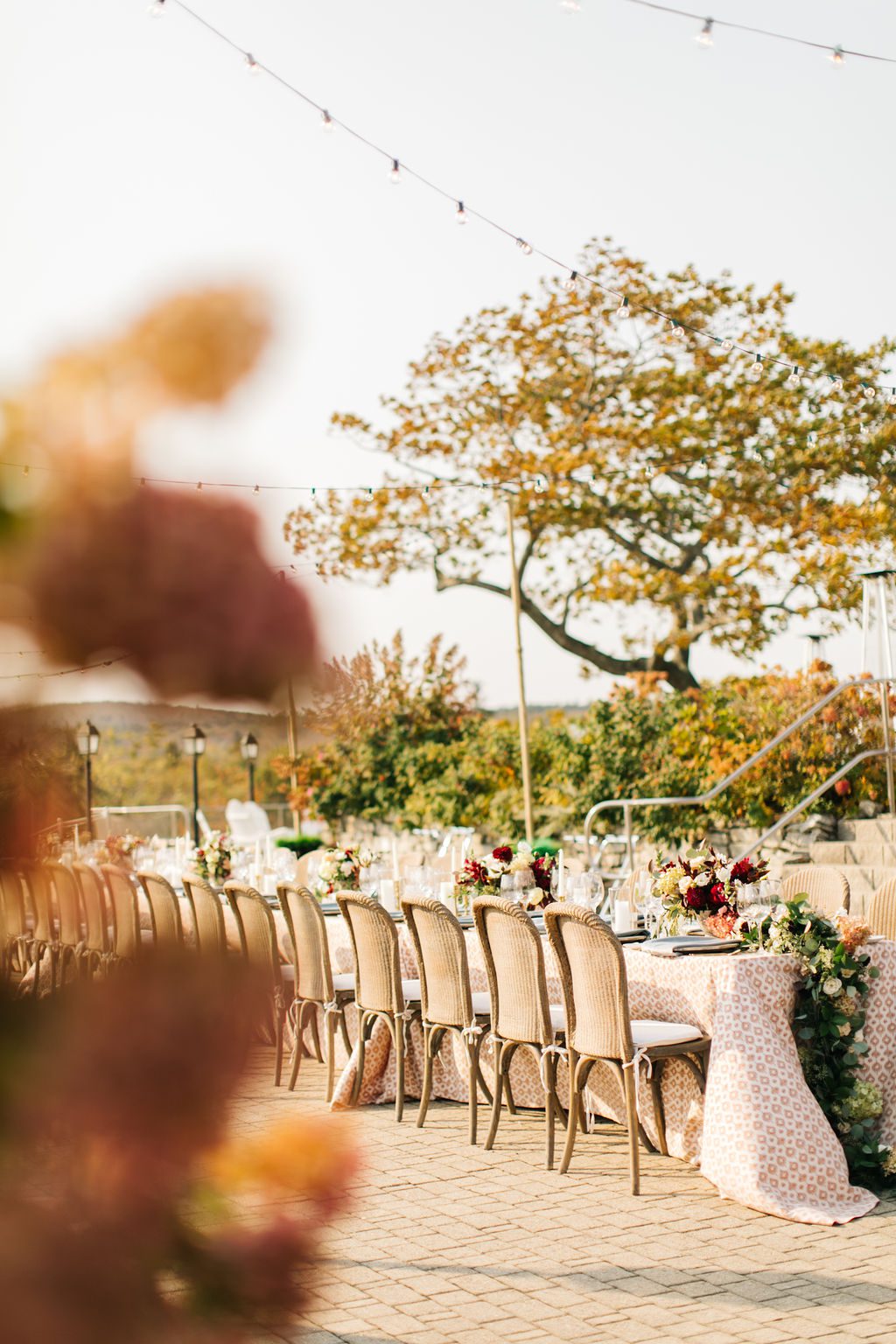 Al Fresco Fall Autumn Wedding at French's Point Maine Wedding Venue
