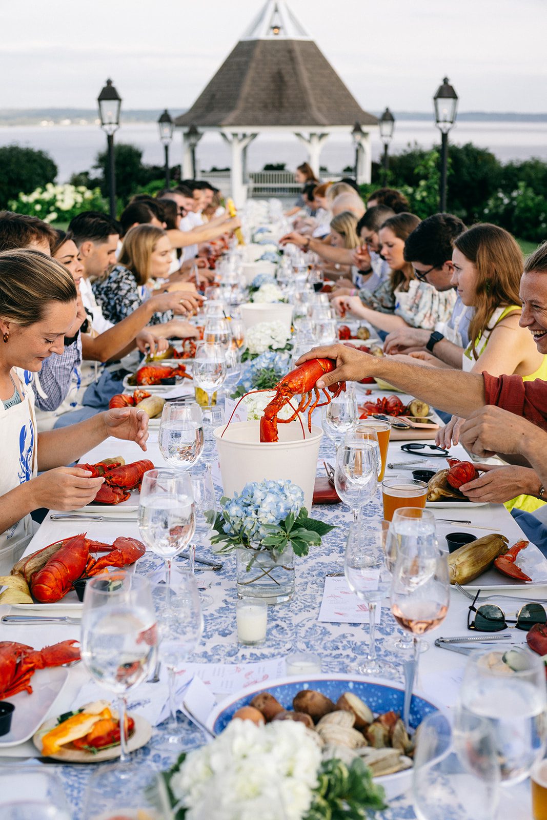 Al Fresco Lobster Bake at French's Point Coastal Maine Wedding Venue